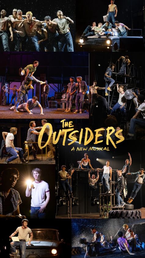 Greasers And Socs, Musical Theatre Posters, Musical Wallpaper, Outsiders Movie, The Outsiders Greasers, The Outsiders 1983, Theatre Nerds, Theatre Life, Theatre Poster