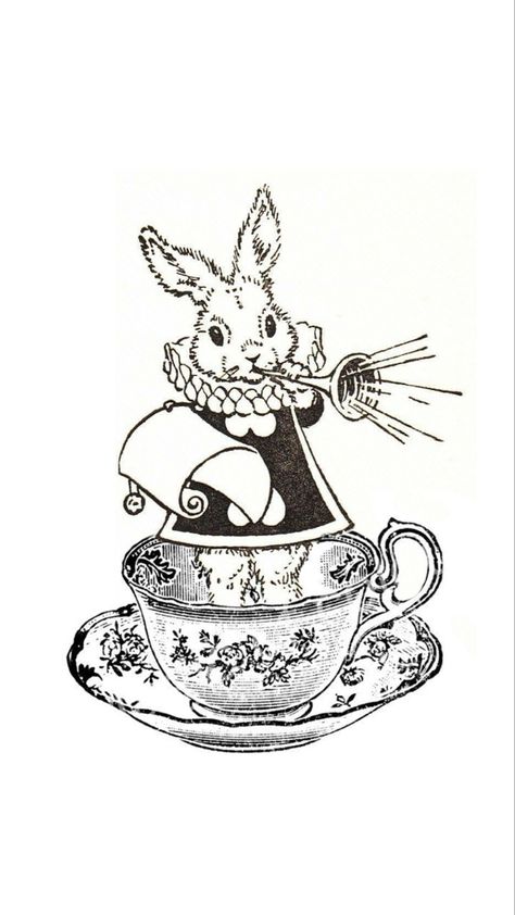 Alice And Wonderland Illustrations, Alice In Wonderland Down The Rabbit Hole Art, Rabbit From Alice In Wonderland Tattoo, Old Alice In Wonderland Illustrations, Alice In Wonderland Tattoo White Rabbit, Alice In Wonderland Inspired Drawings, Cute Ink Drawings, Fairy Tale Doodles, White Rabbit Alice In Wonderland Art