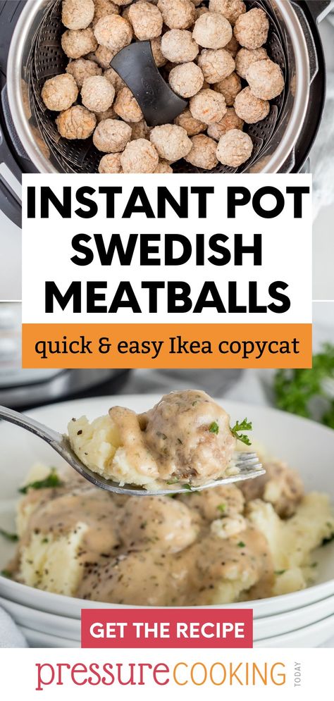 Instapot Swedish Meatballs And Noodles, Instapot Swedish Meatball, Instapot Swedish Meatballs Frozen, Pressure Cooker Swedish Meatballs, Frozen Swedish Meatballs Instant Pot, Swedish Meatball Recipe Instant Pot, Instapot Meatballs And Gravy, Instant Pot Frozen Meatballs And Gravy, Frozen Meatball Stroganoff Easy