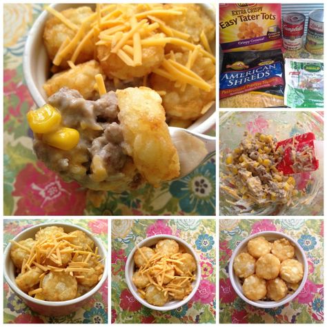 Dollar Tree Dinners: Tater Tot Casserole Dollar Store Dinner, Meals Cheap, Tater Tot Casserole Recipes, Cheap Easy Meals, Tot Casserole, Tater Tot Casserole, Inexpensive Meals, Cooking For A Crowd, Tater Tots