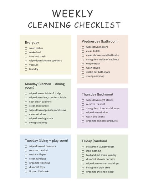 Weekly Cleaning Checklist, Instant Download PDF, Chore Chart Template, Housekeeping Checklist Printable, Daily Task List, Household Organise - Etsy Checklist Cleaning House, Daily Chores To Keep House Clean, Housekeeping Checklist, Weekly Cleaning Schedule Printable, Housekeeper Checklist, Daily Task List, Daily Cleaning Schedule, Cleaning Chart, Weekly Cleaning Checklist