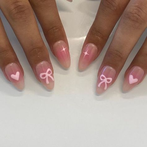 Girly Acrylic Nails, Hello Kitty Nails, Really Cute Nails, Soft Nails, Cat Nails, Kawaii Nails, Cat Kuku, Nail Art Ideas, Heart Nails