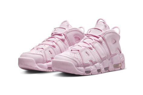 Official Images Nike Air More Uptempo "Pink Foam" | Hypebeast Air Uptempo Nike, Nike Air More Uptempo Outfit, Air More Uptempo Nike, Air Nike Shoes, Pink Shoes Sneakers, Tenis Air, Zapatillas Air, Pink Nike Air, Nike Uptempo