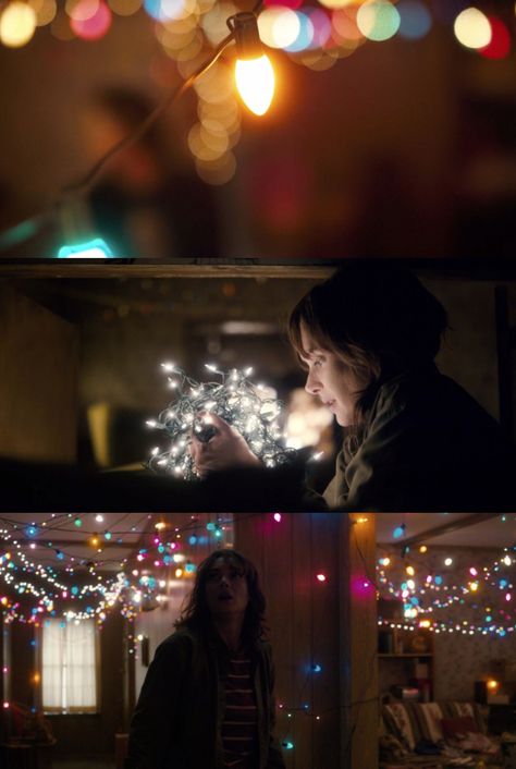 Stranger Things / Christmas Lights (2016-present), d. The Duffer Brothers, d.p. Tim Ives Stranger Things Xmas Lights, Stranger Things Screencaps, Stranger Things Christmas Lights, Stranger Things Lights, Stranger Things Christmas, Andreas Gursky, Cinematography Lighting, Duffer Brothers, Stranger Things Season 3