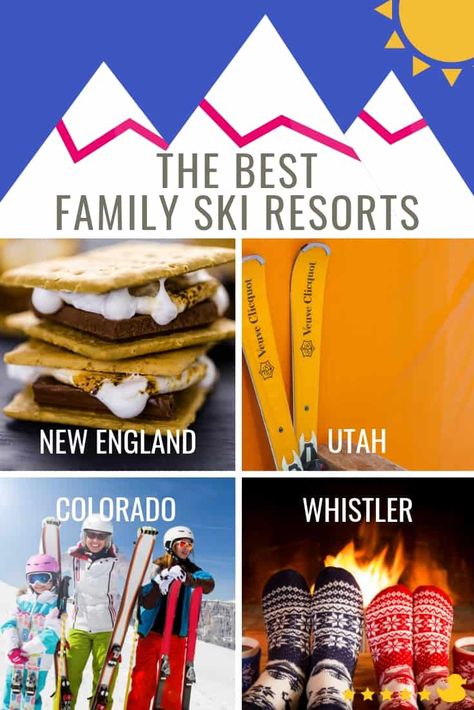 Best Family Ski Resorts in Colorado, Utah, Canada, Vermont, and California Ski Resorts In Colorado, Whistler Ski Resort, Best Family Ski Resorts, Snow Vacation, Family Ski Vacation, Resorts For Kids, Best Family Beaches, Luxury Family Travel, Family Ski