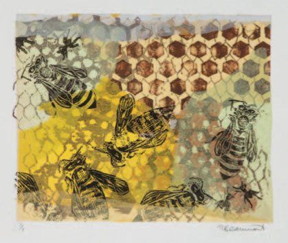 Mixed-media artist Tania Beaumont knows that inspiration for printmaking and art patterns can come from anywhere. Printmaking Projects, A Level Art Sketchbook, Printmaking Art, Art Patterns, Insect Art, Bee Art, Paper Scissors, A Level Art, Print Collage