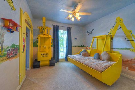 Boys Construction Room, Construction Bedroom, Boys Bedding Sets, Baby Boy Bedroom, Toddler Boys Room, Construction Theme, Toddler Bedrooms, Boy Bedroom