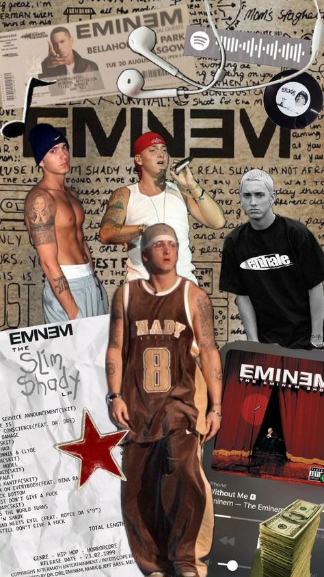 FOLLOW FOR FOLLOW? #eminem #slimshady #collage #rap #spotify #music #y2k Eminem Collage, Music Y2k, 90s Rappers, Eminem Wallpapers, Follow For Follow, Eminem Quotes, Eminem Photos, Y2k Posters, Chicka Chicka