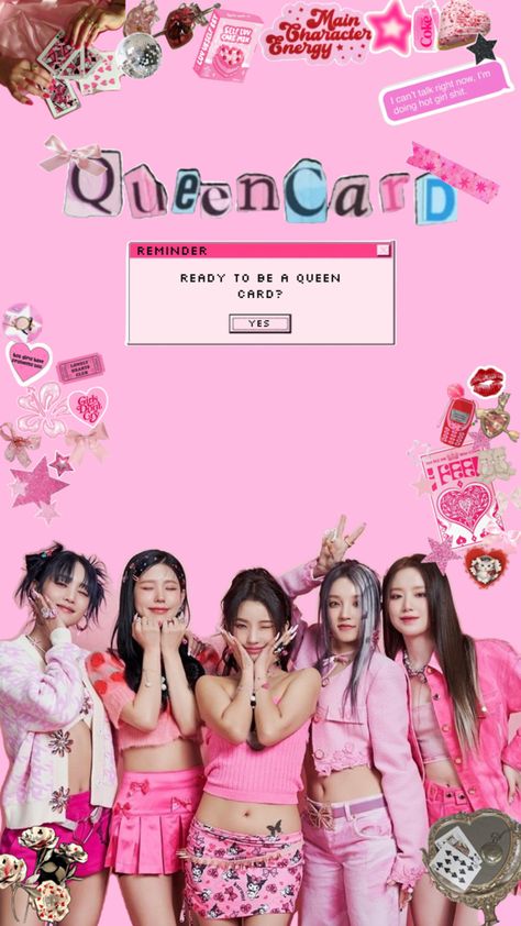 #kpop #gidle #queencard #g-idle #(G)-Idle #Ifeel #IFeel #Queencard #Allergy #Kpopsong Queen Card Wallpaper, Gidle Queencard, G I Dle Wallpaper, Card Wallpaper, Queen Card, Lonely Heart, G I Dle, Kpop Wallpaper, Main Characters