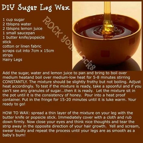 Waxing Recipe, Sugaring Waxing, Homemade Sugar Wax, Wax Recipe, Sugar Wax Recipe, Sugar Wax Diy, Wax Diy, Hair Removal Diy, Natural Hair Removal