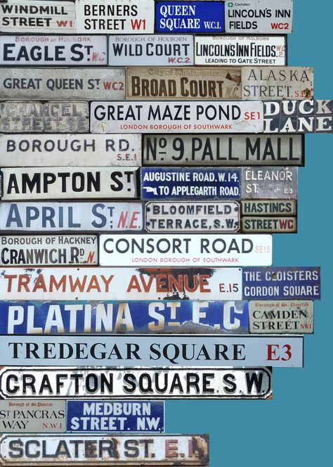 London street signs Street Name Sign, Camden Street, London Sign, Collage Project, London Tube, Corporate Image, London Style, Wayfinding Signage, England And Scotland