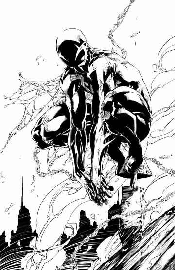 Brett Booth, Spiderman Comic Art, Spiderman 2099, Castlevania Wallpaper, Comic Art Sketch, Spiderman Drawing, Black And White Comics, Man Sketch, Marvel Drawings