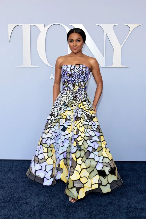 The Best Red Carpet Fashion From the 2024 Tony Awards | Us Weekly Stained Glass Dress, Ariana Debose, Glass Dress, Best Red Carpet Looks, Tea Length Dresses, Tony Awards, June 16, Red Carpet Looks, Red Carpet Fashion