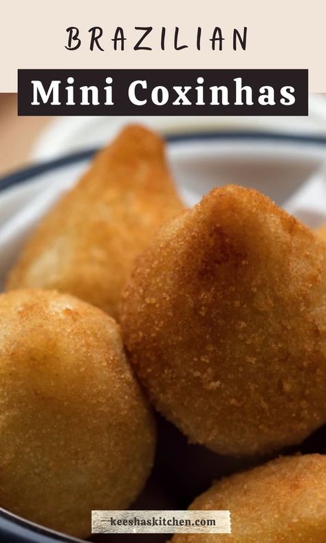 Coxinha Recipe, Healthy Latin Recipes, Brown Recipe, Potato Recipes Side Dishes, Cream Cheese Eggs, Brazilian Food, Latin Food, Caribbean Recipes, Perfect Appetizers