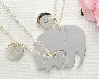 elephant necklace – Etsy Mom Daughter Jewelry, Mother Daughter Necklaces Set, Mum And Daughter, Mother Daughter Jewelry, Mum Daughter, Mother Daughter Necklace, Elephant Jewelry, Mother Daughter Gifts, Daughter Jewelry