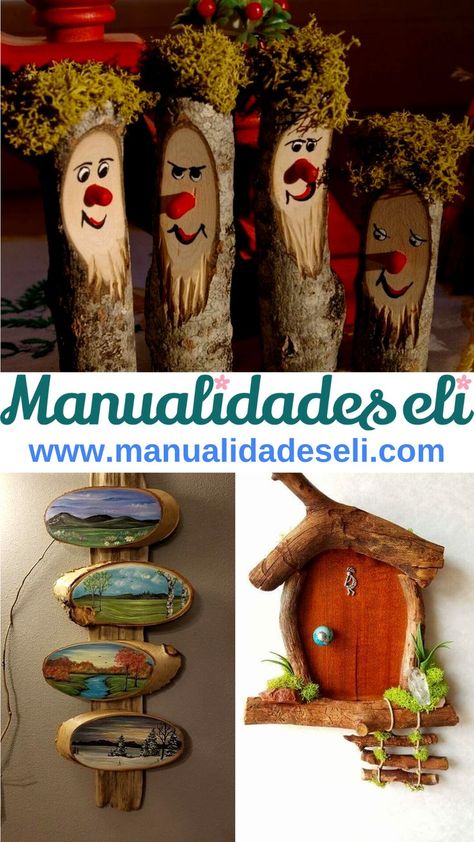 Inspírate con estas ideas de decoraciones para el hogar hechas con troncos y ramas. Agrega un toque rústico y hermoso a tu hogar, de formas muy originales. Bird House, Outdoor Decor, Wood, Home Decor, Home Décor