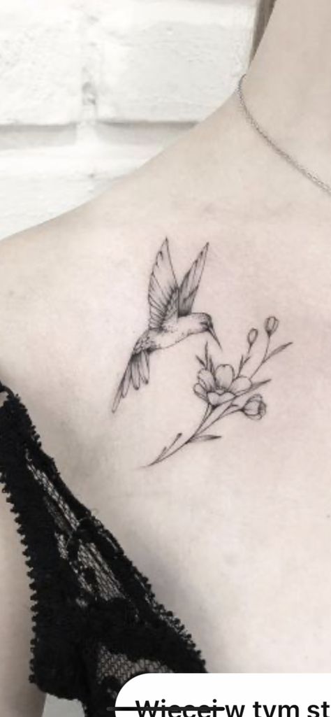 Hummingbird Tattoo Black, Tattoo Hummingbird, Small Hummingbird Tattoo, Ankle Bracelet Tattoo, Small Shoulder Tattoos, Mom Tattoo Designs, Poppies Tattoo, Mother Tattoos, Floral Tattoo Sleeve