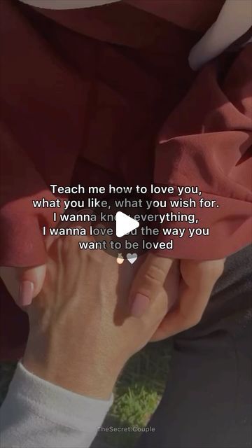 The Secret Couple on Instagram: "Teach me how to love you, what you like, what you wish for. I wanna know everything, I wanna love you the way you want to be loved🫰🏻🤍 . .  . . . . . . . #Relationshipgoals #relationship #relationships #relationshipquotes #longdistancerelationship #relationshipadvice #relationshipmeme #relationshipproblems #relationshipscoach #relationshipgoals #relationshipstatus #quotesdaily #sadlovequotes #poetryquotes #twitterquotes #hurtquotes #relateablequotes #womanquotes #quotes #relatablequote #sadquotespage #sad #relationshipmatters #relationshipgoals" I Wish You Love Me The Way I Love You, Secret Couple, Want To Be Loved, How To Love, Relationship Memes, To Be Loved, Relationship Problems, Relationship Status, Long Distance Relationship