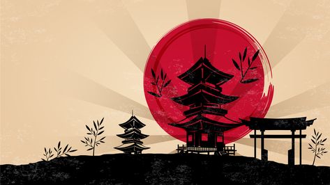 Japanese Gif, Japanese Background, Japanese Forest, Japanese Titles, Powerpoint Free, Theme Template, Powerpoint Template Free, Japanese Characters, Art Japonais