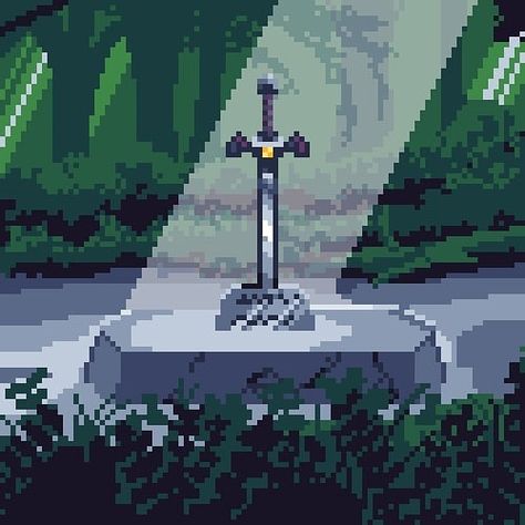 Legend of Zelda pixel art > The Master Sword | watt.designs Legend Of Zelda Pixel Art, Link Pixel Art, Zelda Pixel Art, Batman Cat, Pixel Art Background, Zelda Twilight Princess, Arte 8 Bits, Video Game Design, Avatar The Last Airbender Art