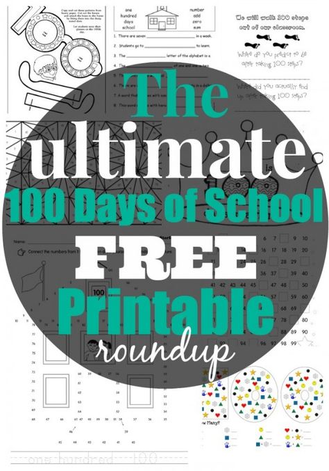 The Best 100 Days of School FREE Printable Activities Worksheets 100 Días De Clases, 100s Day, Teaching Holidays, Kindergarten Fun, School Printables, 4th Grade Reading, School Celebration, 100th Day Of School, School Worksheets