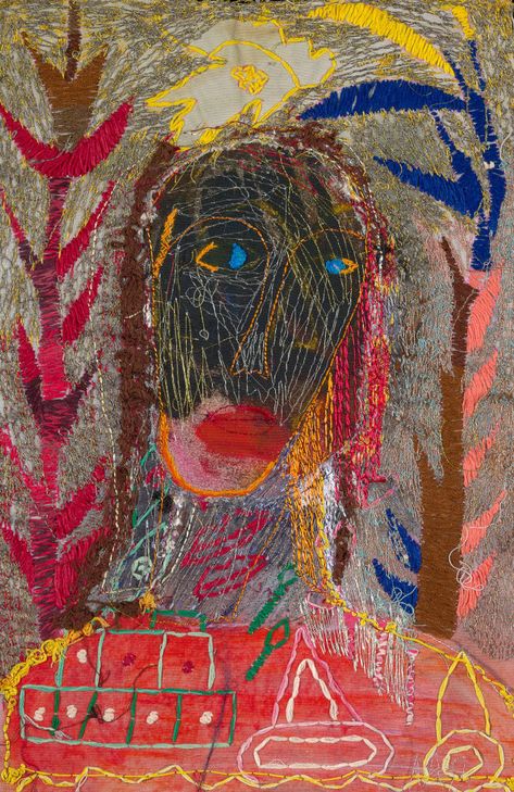 Pink 2023, To Alice, Embroidered Portrait, 1 March, Somerset House, House London, Fabric Journals, Modern Crafts, Textile Fiber Art