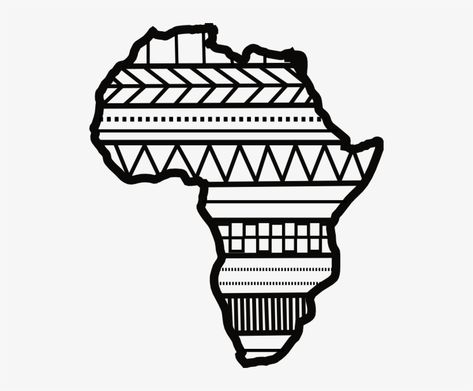 Month Coloring Pages, Africa Outline, Africa Drawing, Art Kindergarten, Africa Craft, African Art Projects, Africa Tattoos, Africa Art Design, African Tattoo