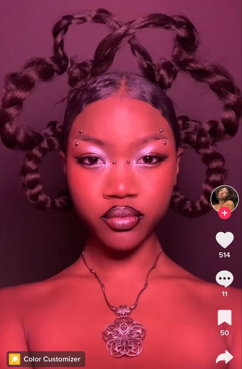 Crazy Hairstyles For Black Women, Braided Pinup Hairstyles For Black Women, Afrofuturistic Hairstyles, Fashion Runway Hairstyles, Creative Loc Hairstyles, Futuristic Hairstyles Black Women, Black Editorial Hair, Unique Hairstyles Black Women, Editorial Hair Black Model