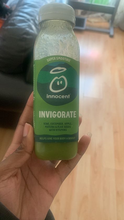 My fave drink ever Innocent Smoothie, Super Smoothies, Flax Seed, Matcha, Smoothie, Vitamins, Seeds, Drinks