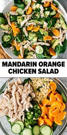 Mandarin Orange Chicken Salad, Mandarin Chicken Salad, Orange Chicken Salad, Mandarin Orange Chicken, Mandarin Chicken, Spring Recipes Dinner, Healthy Chicken Salad Recipe, Healthy Chicken Salad, Chicken Salad Recipe