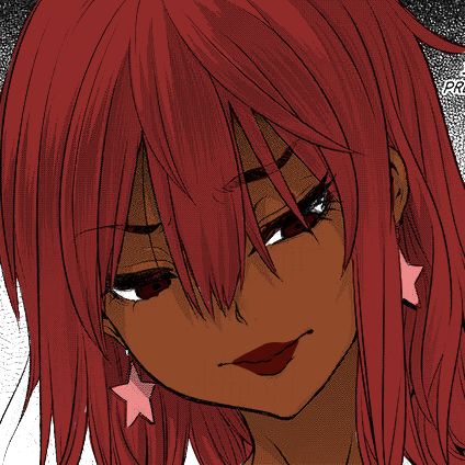 Glow Up Skin, Black Pfps, Skin Secrets, Red Hair, Stars, Red, Hair, Anime, Pins