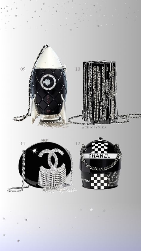 CHANEL black rocket evening bag, CHANEL black helmet bag Novelty Bags, Material Girls, Teen Fashion Outfits, Teen Fashion, Chanel, Fashion Outfits