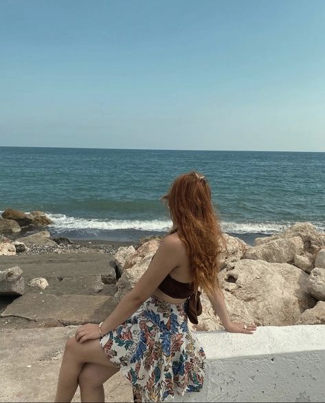 Redhead Beach Aesthetic, Redhead Summer Outfit, Aesthetic Coquette Outfits, Nature Girl Aesthetic, Appalachian Horror, Graduation Goals, Coquette Outfits, Beach Girl Aesthetic, Summer Aesthetics