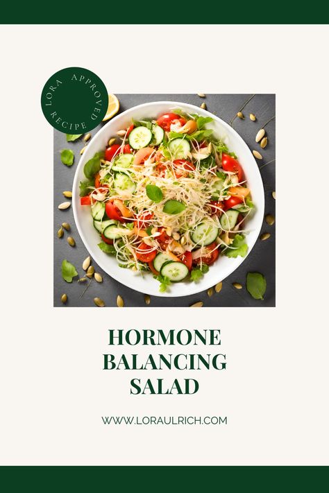 Hormone Balancing Salad: A Nutritious and Delicious Powerhouse - Lora Ulrich Greens Vegetables, Hormone Balancing Diet, Foods To Balance Hormones, Hormonal Health, Pre Cooked Chicken, Citrus Chicken, Nourish Your Body, Large Salad Bowl, Lean Protein