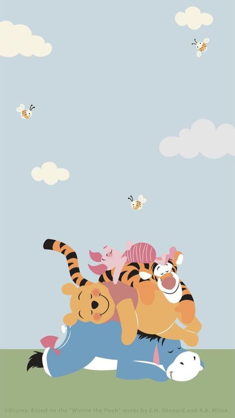 Disney Wallpaper Tangled, Winnie The Pooh Background, Winnie The Pooh Drawing, Winnie The Pooh Pictures, Disney Wallpapers, Cute Winnie The Pooh, Disney Background, Karakter Disney, Winnie The Pooh Friends