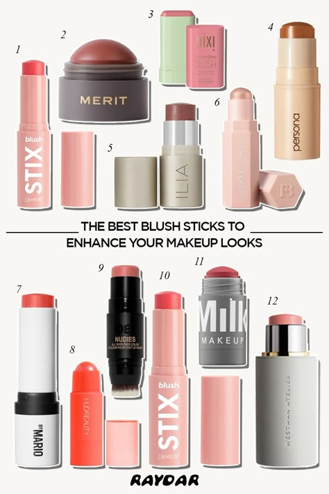 Explore the best blush sticks on the market. Perfect for on-the-go application, these picks blend effortlessly across all skin tones. Color Pop Blush Stick, Best Cream Blush, Best Drugstore Blush, Best Blushes, Drugstore Blush, Cakey Makeup, Cream Blushes, Stick Blush, Stick Makeup