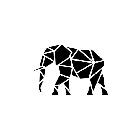 Elephant Geometric, Elephant Vector, Old Style House, Geometric Shapes Art, Polygon Art, Geometric Vector, Low Poly Art, Geometric Animals, Elephant Design