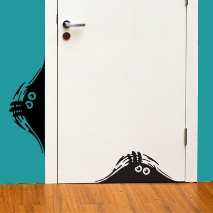 curious monster sticker Interior Painting, Interior Paint Colors, Creative Wall, Bedroom Paint, Painting Bathroom, Living Room Paint, Room Paint, Silhouette Projects, Kids' Room