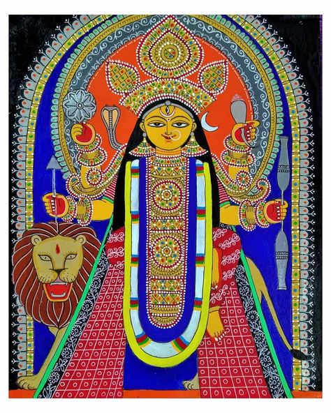 Madhubani Outline, Madhubani Border, Bird Silhouette Art, Ganesh Art Paintings, Kalamkari Painting, Durga Painting, Canvas Art Projects, Pichwai Paintings, Ganesh Art