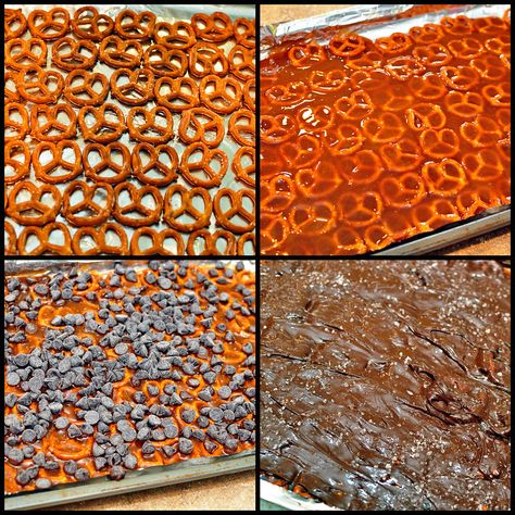 Salted Caramel Pretzel Bark, Pretzel Bark Recipes, Caramel Pretzel Bark, Pretzel Bark, Salted Caramel Recipes, Saltine Toffee, Salted Caramel Pretzels, Pretzel Twists, Carob Chips