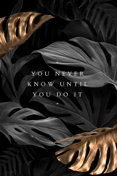 Gold And Black Aesthetic, Leaves Template, Gold And Black Wallpaper, Makeup Logo Design, Black And Gold Aesthetic, Gold Wallpaper Background, Quote Template, Leaf Template, Motiverende Quotes