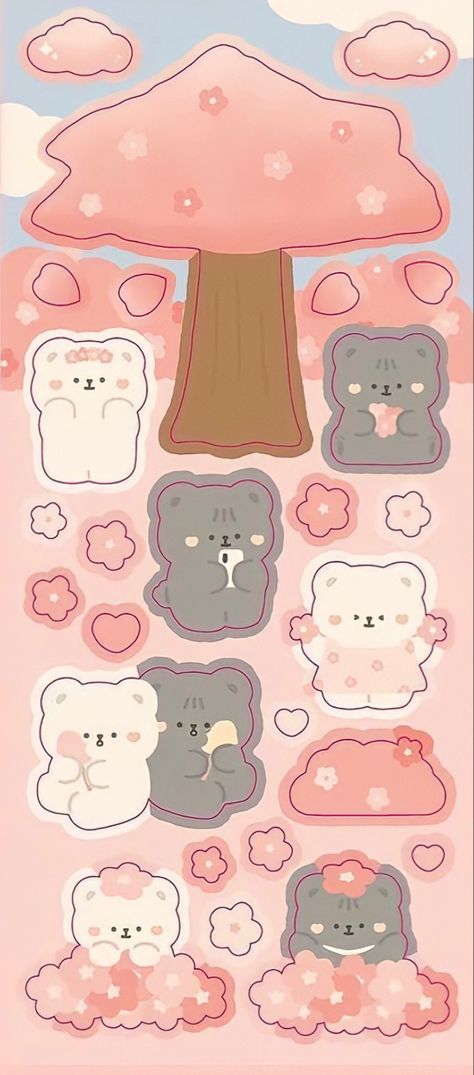 Kawaii Stickers Printable Scrapbooking, Cute Stickers Printable Kawaii, Illusbyjo Sticker, Sticker Design Inspiration, Bullet Journal Cover Ideas, Korean Stickers, Cocoppa Wallpaper, Images Kawaii, Stickers Kawaii