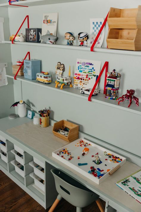 arlo’s big boy room Lego Playroom, Lego Bedroom, Rooms Decoration, Chambre Inspo, Boys Playroom, Big Boy Bedrooms, Kids Basement, Making Changes, Lego Room