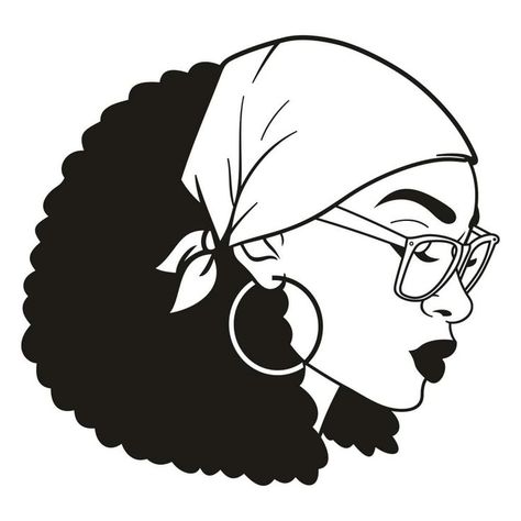 African Drawings, Queen Logo, Diy Mug Designs, Woman With Glasses, African Women Art, African Art Paintings, Black Love Art, Silhouette Art, Logo Black