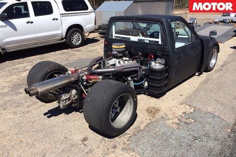 Mid engine race truck Holden Rodeo, Drift Truck, Rat Rod Pickup, Mini Truck, Custom Chevy Trucks, Rat Rods Truck, Chevy S10, Machining Projects, Truck Ideas