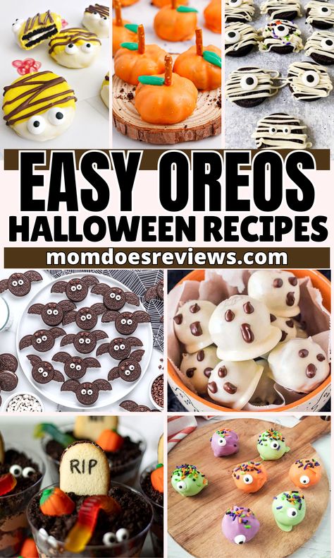 Get ready to transform your favorite sandwich cookie into frightfully delicious treats! Halloween Oreo Recipes, Oreo Halloween Desserts, Halloween Oreo Pops Easy, Halloween Oreo Desserts, Oreo Halloween Treats, Halloween Oreo Treats, Oreo Cookie Halloween Treats, Oreo Bats Halloween Treats, October Pins