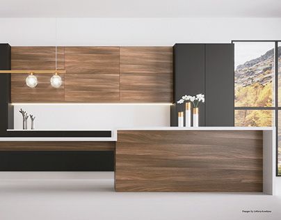 Check out new work on my @Behance profile: "Walnut & Black" http://be.net/gallery/87565979/Walnut-Black Beautiful Kitchens Modern, Slab Kitchen Cabinets, Modern Walnut Kitchen, Walnut Kitchen Island, Walnut Kitchen Cabinets, Modern Black Kitchen, White Oak Kitchen, Walnut Timber, Walnut Kitchen