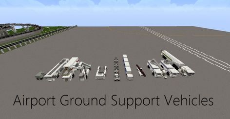 Airport Ground Support Vehicles Pack Minecraft Project Airplane Stairs, Minecraft Airport, Minecraft Car, Minecraft Modern City, Airplane Interior, Minecraft Ps4, Minecraft City Buildings, Minecraft Modern, Minecraft Banners