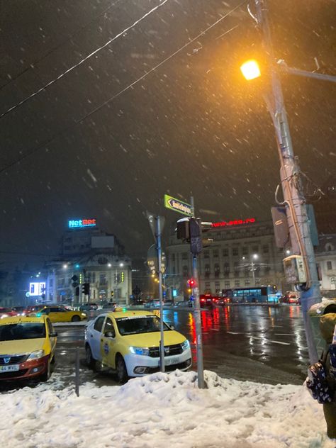 #romania #snow #night #winter Romanian Aesthetic, Romania Winter, Romania Aesthetic, Snow Night, Aesthetic Places, Russian Men, Childhood Nostalgia, Eastern European, Aesthetic Guys