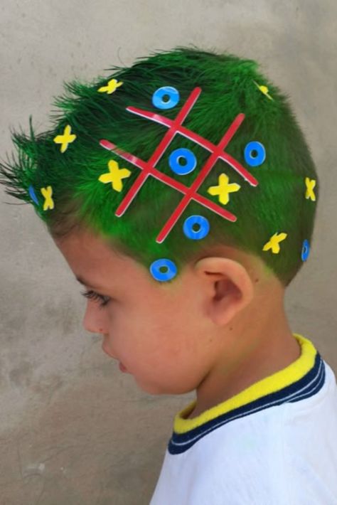 Kids Crazy Hair Day Ideas, Kids Crazy Hair Day, Kids Crazy Hair, Crazy Hair Boys, Crazy Hair For Kids, Crazy Hair Day Ideas, Style My Hair, Long Hair Highlights, Diy Wings